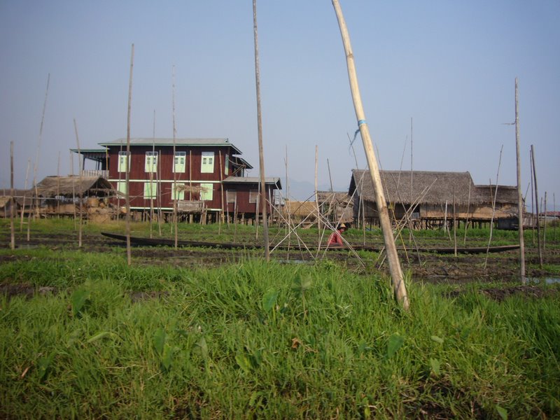 Travel - Myanmar - Inle Lake - First Boat Trip - The boat-drivers village - Into the village